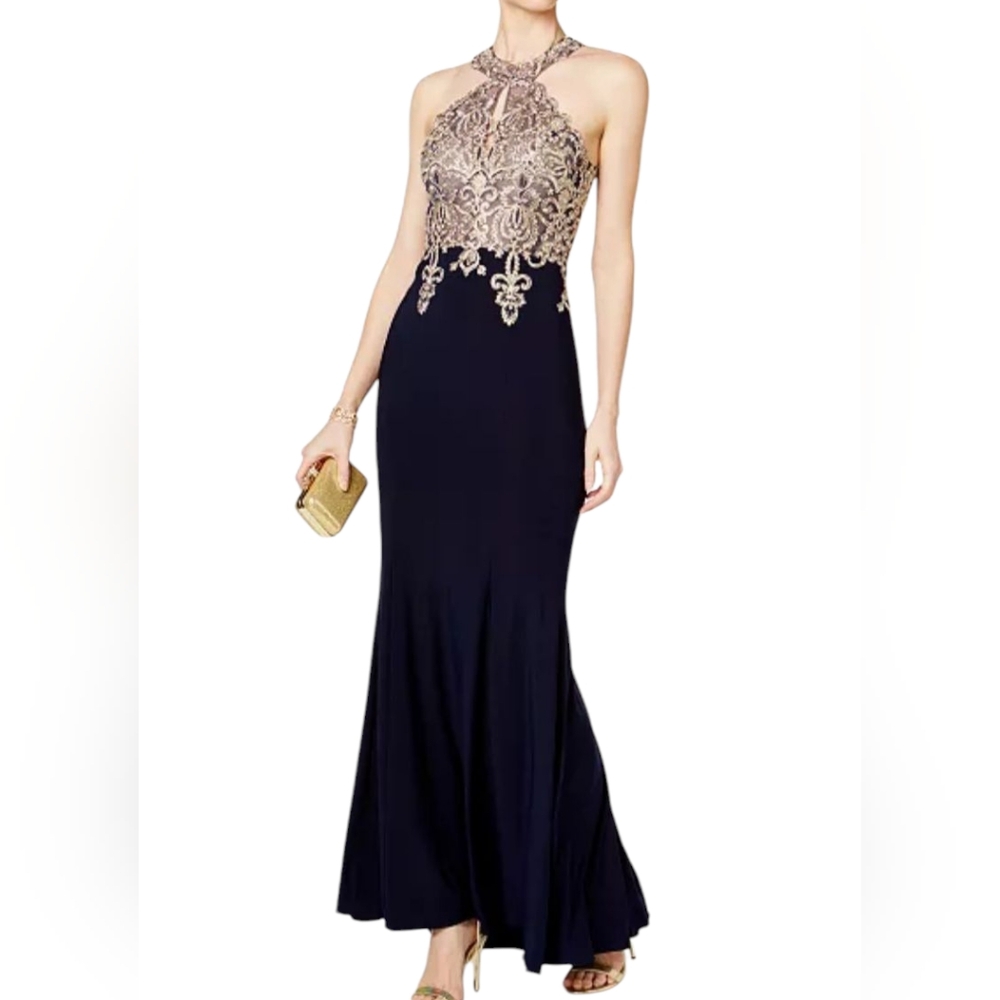 Elegant Black Floor Length Prom Dress size 6 FREE SHIPPING